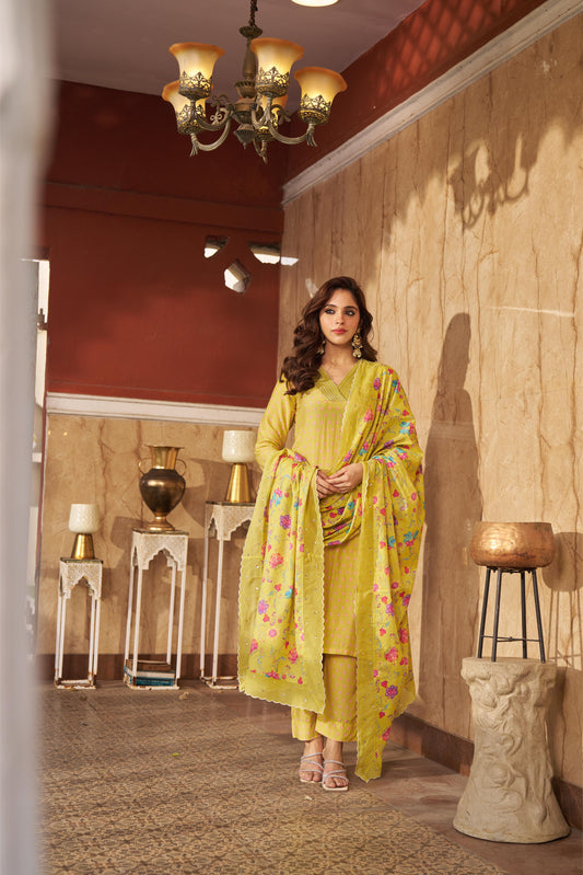 Bia Lime Kurta Set
