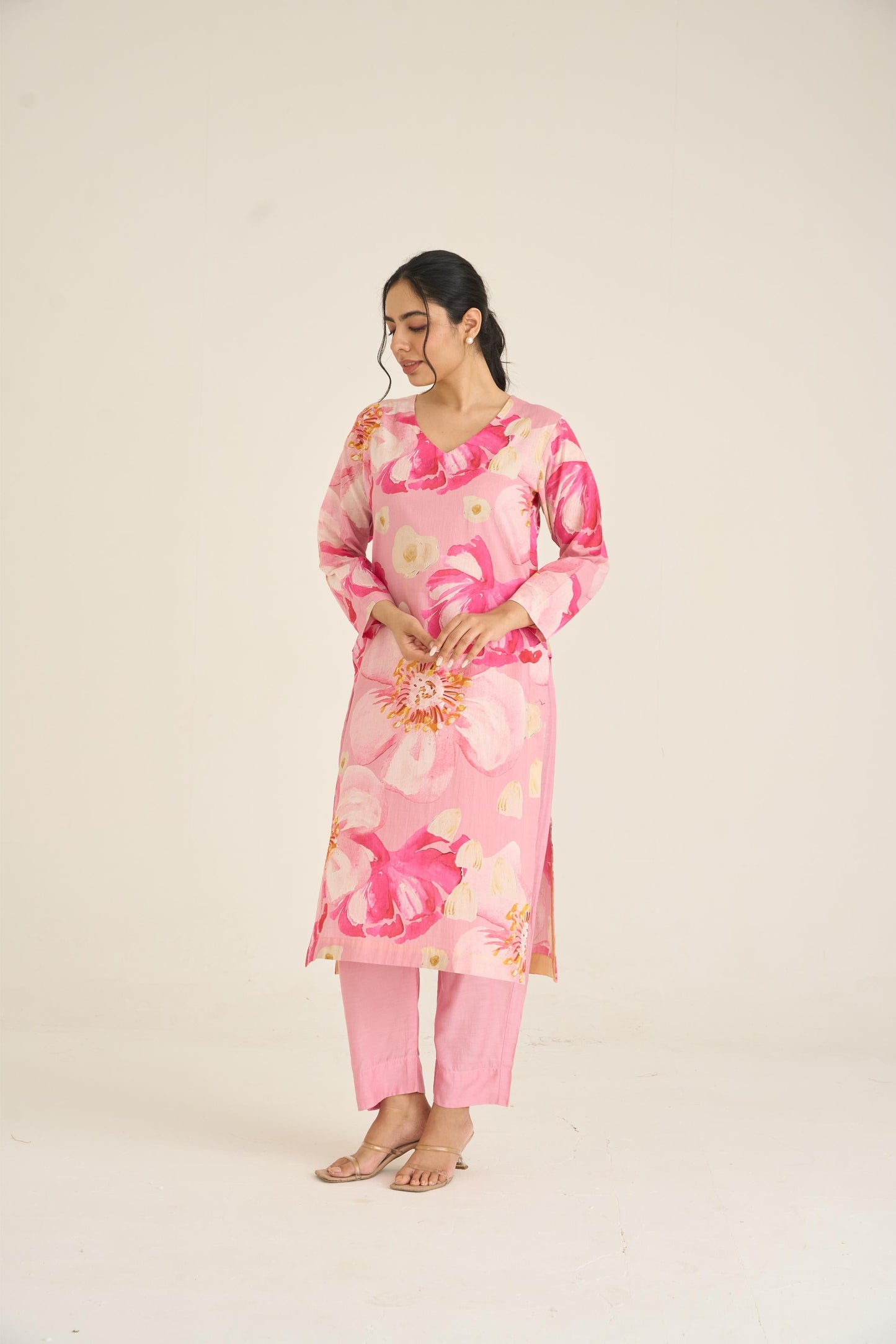 Garden Glow Pink Kurta Set